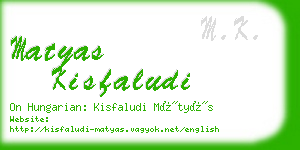 matyas kisfaludi business card